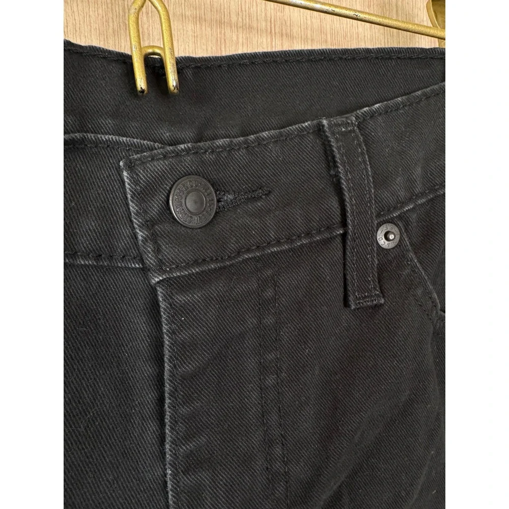 Levis 513 Slim Straight Jeans Mens 31x30 Black Denim Pants 513-0590